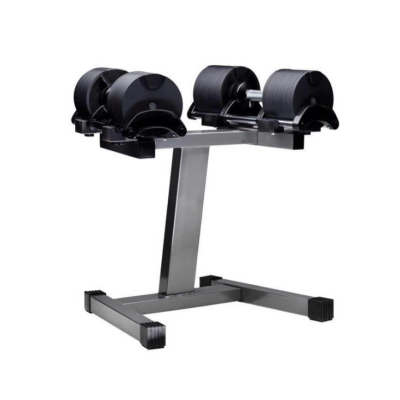 Set Mancuernas Ajustables 32kg (incrementos de 4kg) + Rack
